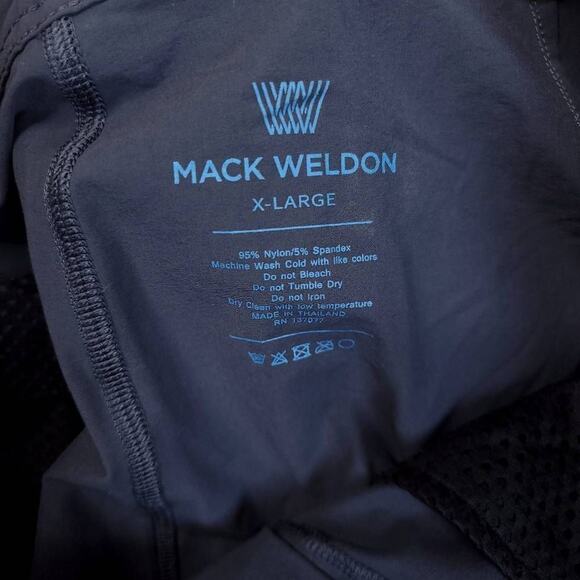 Mack Weldon Nylon Shorts Mens XL 4 Way Active Navy Stretch Drawstring Athleisure - Picture 2 of 6